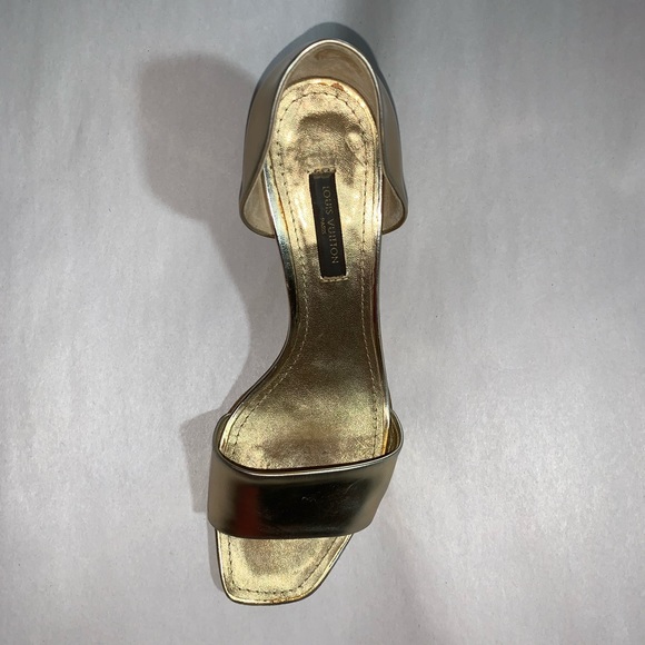 authentic LOUIS VUITTON size 35.5 metallic sandals - Picture 3 of 15